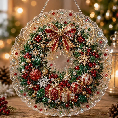 🎄 DIY Juldekoration Kit med Pärlor & Diamantkonst – Handgjorda Julprydnader 💎