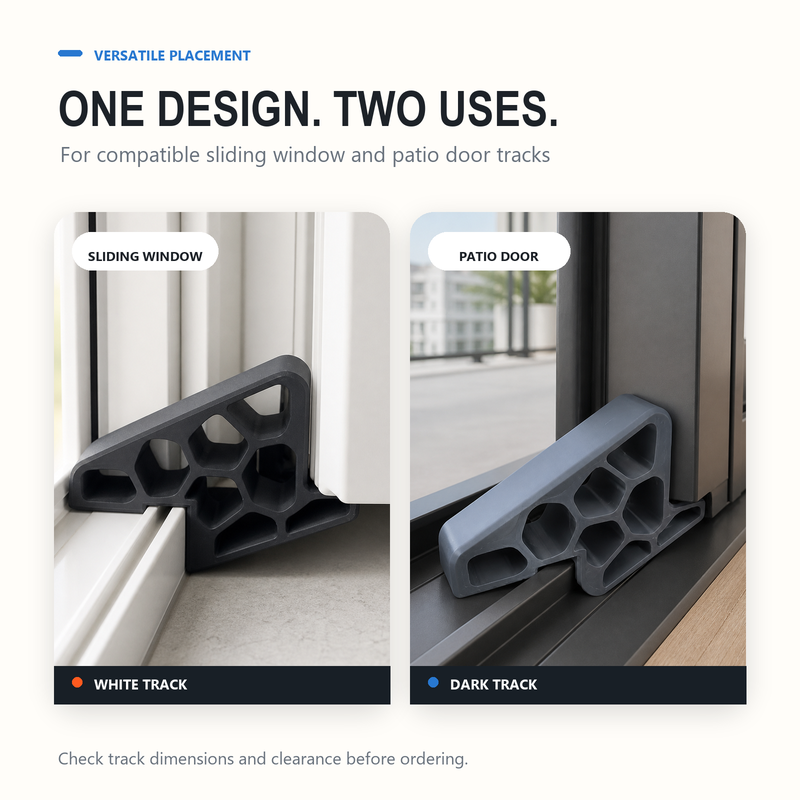 🚪 Köp 1 få 1 gratis 🛡️ Secure Track Door Stop – säker dörrstopp, stötdämpande & minimalistisk design – perfekt för skjutdörrar, fönster och balkongdörrar ✨🏠