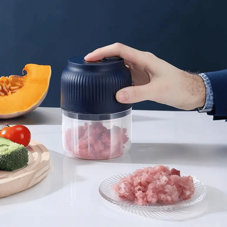 🧄 50% RABATT! ⚡ Trådlös Mini Elektrisk Vitlökshackare – Kraftfull & Effektiv, Lätt att Rengöra & Perfekt för Köket 🔪
