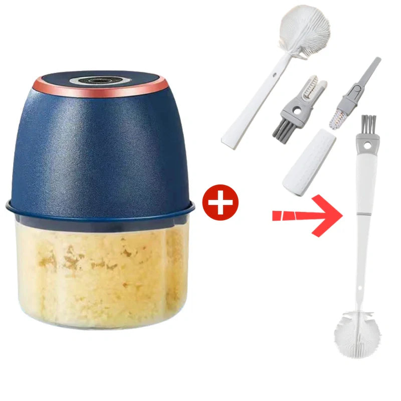🧄 50% RABATT! ⚡ Trådlös Mini Elektrisk Vitlökshackare – Kraftfull & Effektiv, Lätt att Rengöra & Perfekt för Köket 🔪