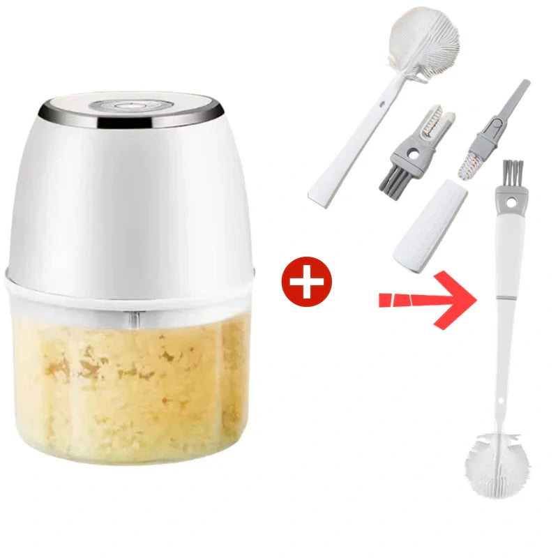 🧄 50% RABATT! ⚡ Trådlös Mini Elektrisk Vitlökshackare – Kraftfull & Effektiv, Lätt att Rengöra & Perfekt för Köket 🔪