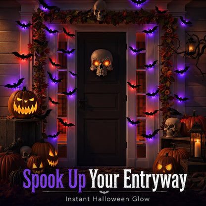 🦇Halloween-dekoration: 3D-LED-vägglampa i form av en fladdermus