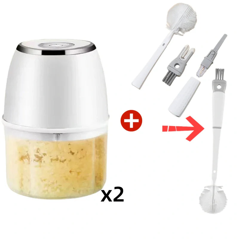 🧄 50% RABATT! ⚡ Trådlös Mini Elektrisk Vitlökshackare – Kraftfull & Effektiv, Lätt att Rengöra & Perfekt för Köket 🔪