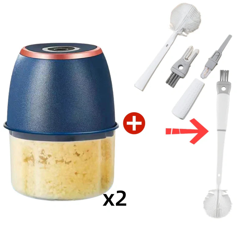 🧄 50% RABATT! ⚡ Trådlös Mini Elektrisk Vitlökshackare – Kraftfull & Effektiv, Lätt att Rengöra & Perfekt för Köket 🔪