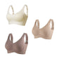 🎁Köp 1 Få 3 Förpackningar💕Ribbad Push Up Justerbar Trådlös BH för kvinnor