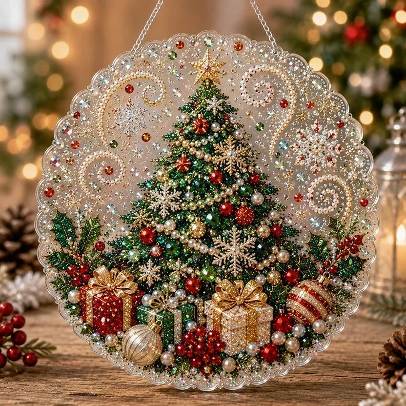 🎄 DIY Juldekoration Kit med Pärlor & Diamantkonst – Handgjorda Julprydnader 💎