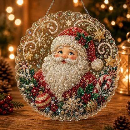 🎄 DIY Juldekoration Kit med Pärlor & Diamantkonst – Handgjorda Julprydnader 💎