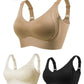 🎁Köp 1 Få 3 Förpackningar💕Ribbad Push Up Justerbar Trådlös BH för kvinnor