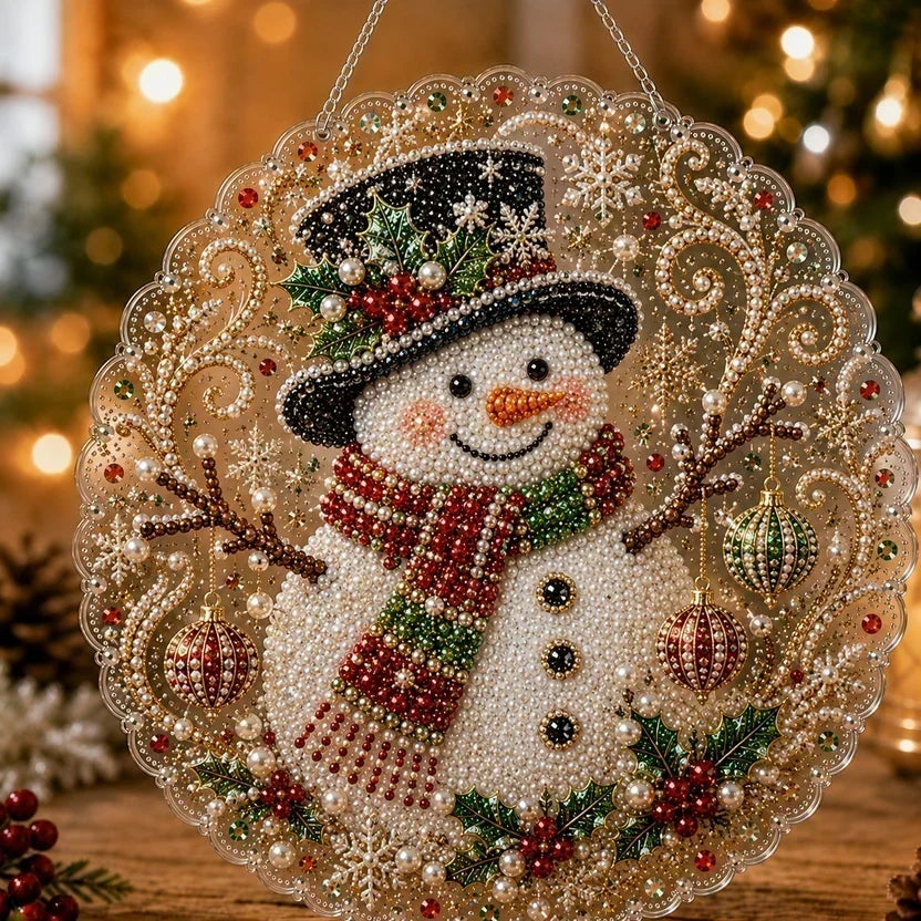 🎄 DIY Juldekoration Kit med Pärlor & Diamantkonst – Handgjorda Julprydnader 💎