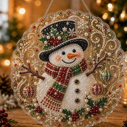 🎄 DIY Juldekoration Kit med Pärlor & Diamantkonst – Handgjorda Julprydnader 💎