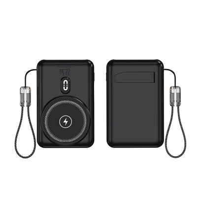 🔋 3-i-1 magnetisk powerbank – Inbyggd kabel  ⏳