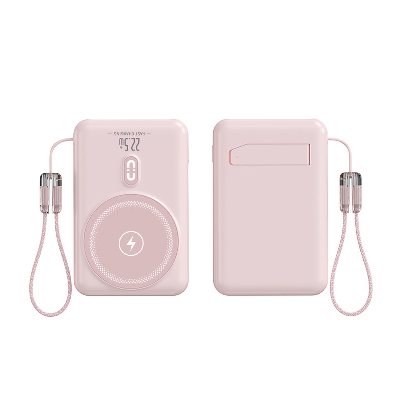 🔋 3-i-1 magnetisk powerbank – Inbyggd kabel  ⏳