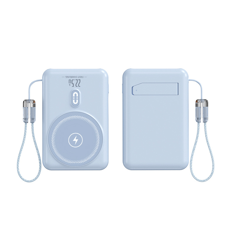 🔋 3-i-1 magnetisk powerbank – Inbyggd kabel  ⏳