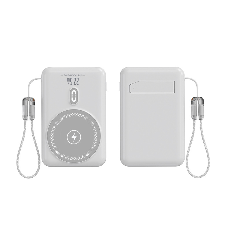 🔋 3-i-1 magnetisk powerbank – Inbyggd kabel  ⏳