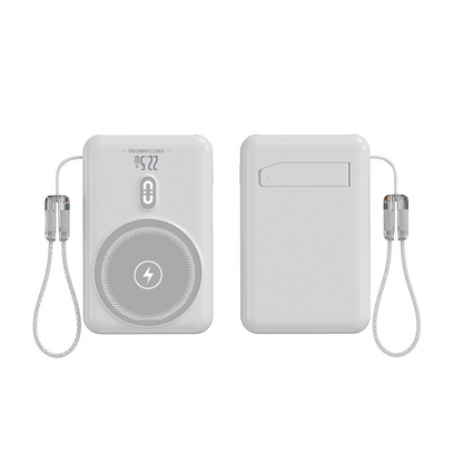 🔋 3-i-1 magnetisk powerbank – Inbyggd kabel  ⏳