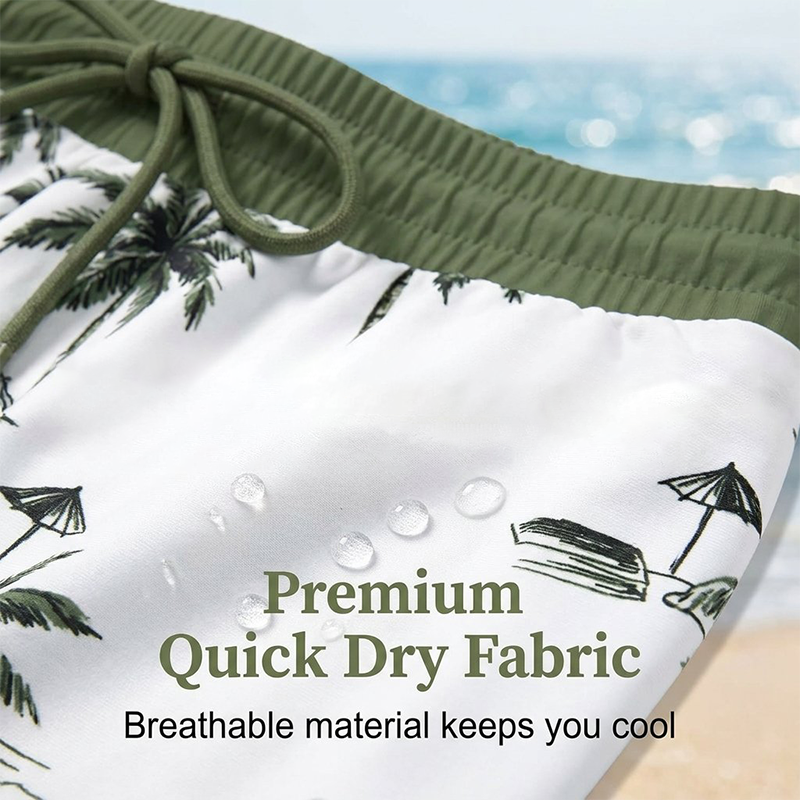 👙 50% RABATT NU! 🌊 Dam 3-delad Baddräkt Tankini Set med Shorts – Korsrygg & Magkontroll – Perfekt för Strand & Pool – Livfulla Tropiska Mönster ☀️