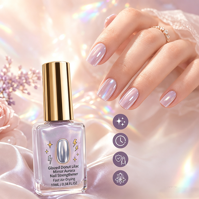 💜 50 % RABATT NU! ✨ Lila glansig spegelnegelförstärkare – stärker svaga naglar, snabbtorkande & långvarig glans – perfekt för nagelvård hemma 💅