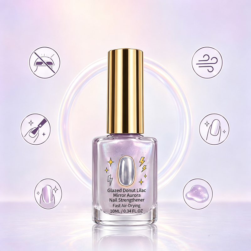 💜 50 % RABATT NU! ✨ Lila glansig spegelnegelförstärkare – stärker svaga naglar, snabbtorkande & långvarig glans – perfekt för nagelvård hemma 💅