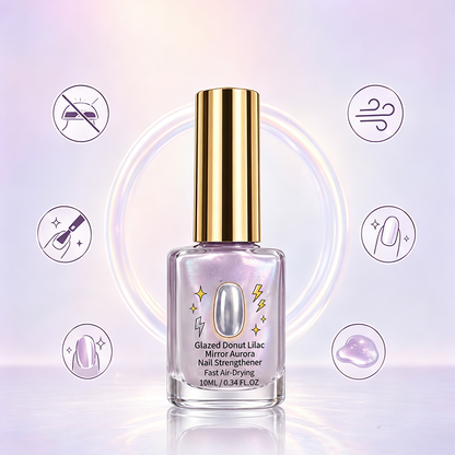 💜 50 % RABATT NU! ✨ Lila glansig spegelnegelförstärkare – stärker svaga naglar, snabbtorkande & långvarig glans – perfekt för nagelvård hemma 💅