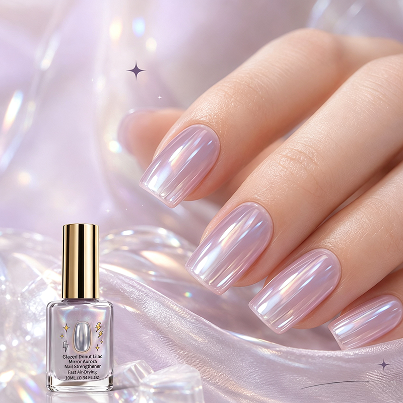💜 50 % RABATT NU! ✨ Lila glansig spegelnegelförstärkare – stärker svaga naglar, snabbtorkande & långvarig glans – perfekt för nagelvård hemma 💅