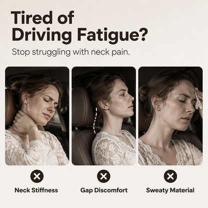 🚗💤 Lindra trötthet vid bilkörning! Universell nackkudde i minnesskum för bilen – ergonomiskt stöd för nacken under långa bilresor