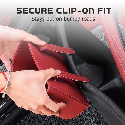 🚗 50 % RABATT! Mer förvaring precis där du behöver den – universell mugghållare i premium PU-läder