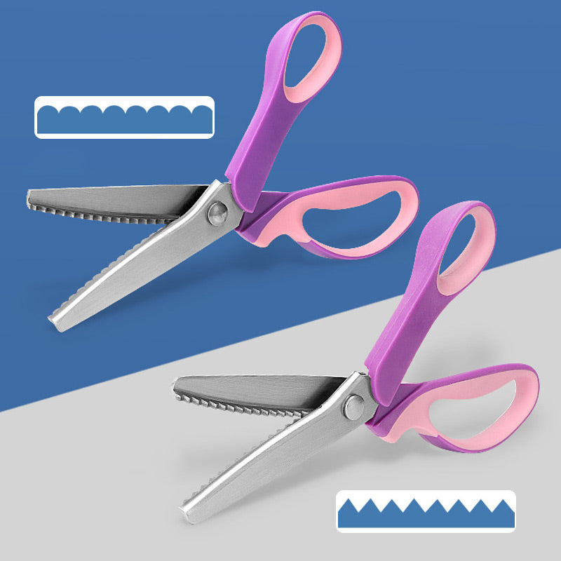 ✂️✨ Multifunktionell sicksacksax – Tandad tygsax för sömnad, byxor & DIY