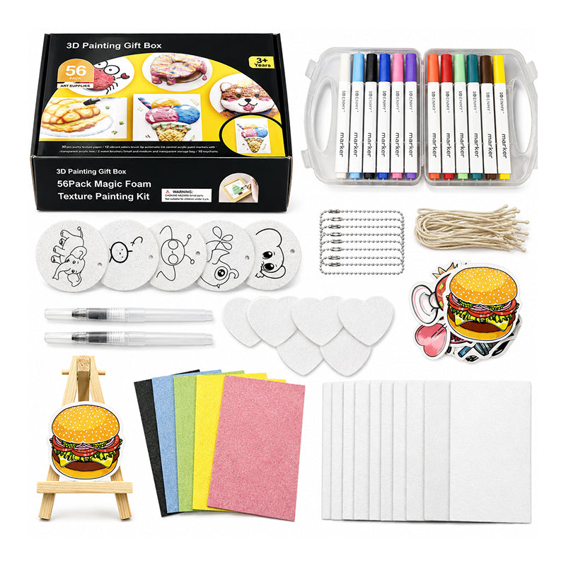 🔥🎁Nyhet 50 % RABATT🔥🎨 KREATIV DEAL – Måla, forma och skapa var som helst med allt samlat i en bärbar väska – Portabelt konstkit med texturerad skumeffekt