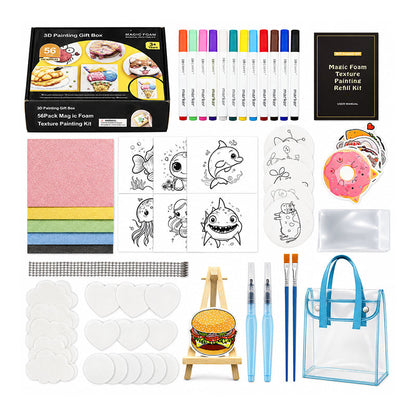 🔥🎁Nyhet 50 % RABATT🔥🎨 KREATIV DEAL – Måla, forma och skapa var som helst med allt samlat i en bärbar väska – Portabelt konstkit med texturerad skumeffekt